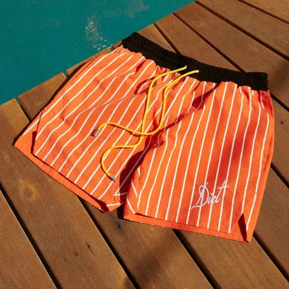 DIET STARTS MONDAY - pinstripe shorts